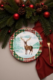 Hermia Juego de Platos de Postre Navideños de Porcelana (6 Piezas) Ylbtat9